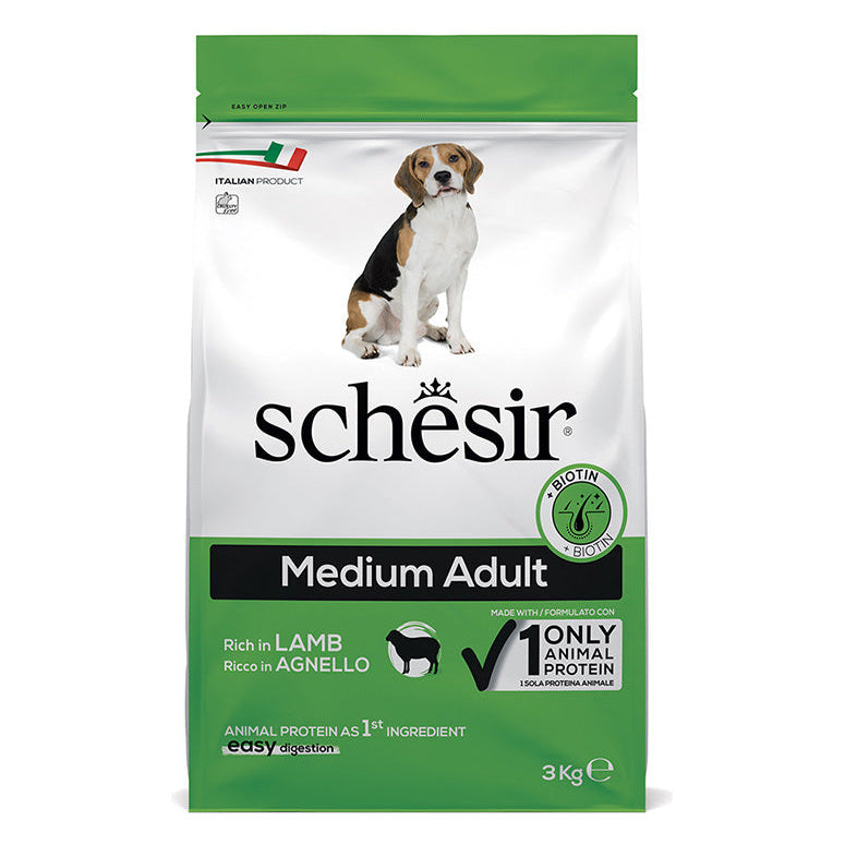 Schesir Cane Dry Original Medium 3 kg Mantenimento Agnello