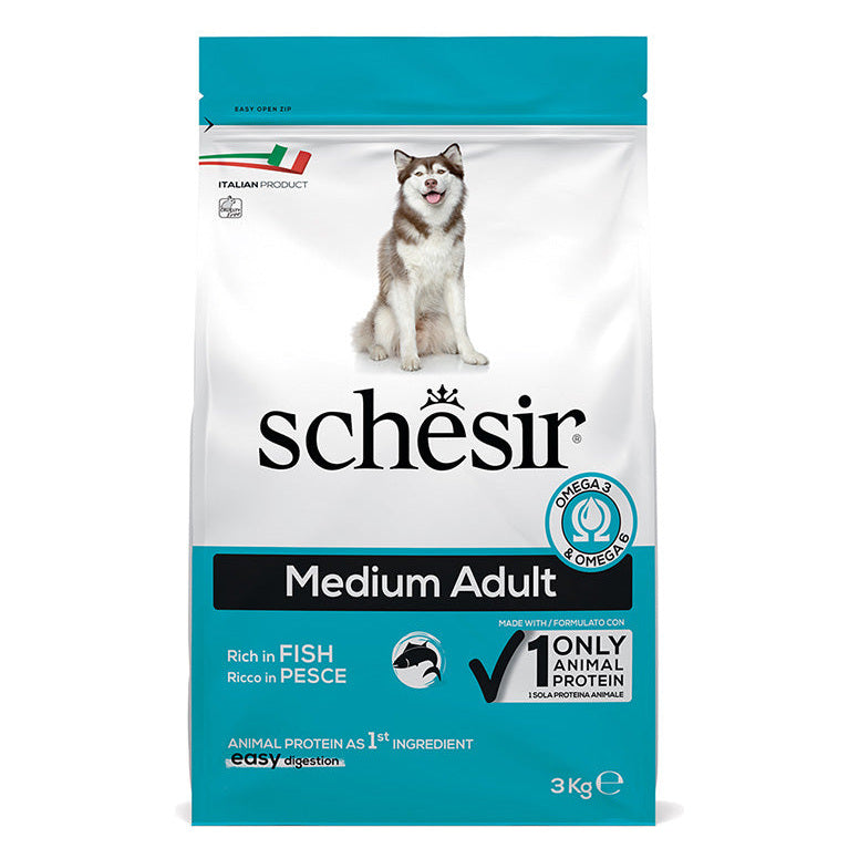 Schesir Cane Dry Original Medium 3 kg Mantenimento Pesce
