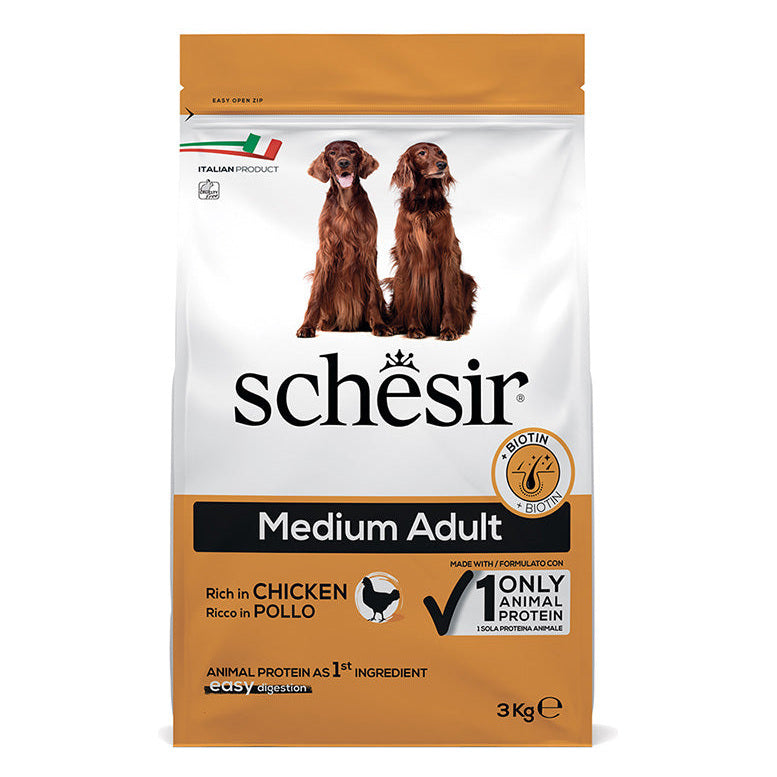Schesir Cane Dry Original Medium 3 kg Mantenimento Pollo