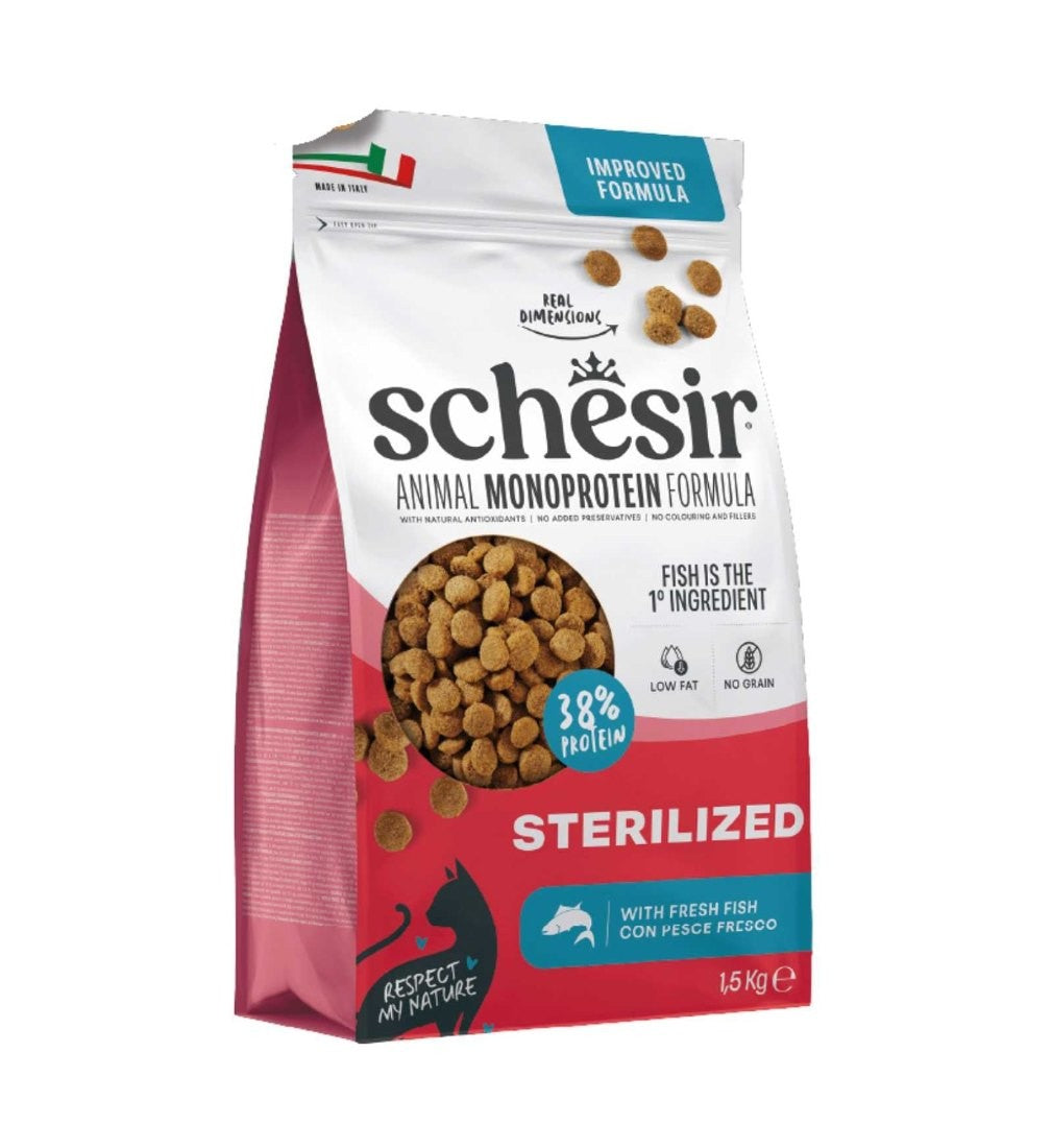 Schesir Monoprotein Sterilized Pesce 400 g, retro