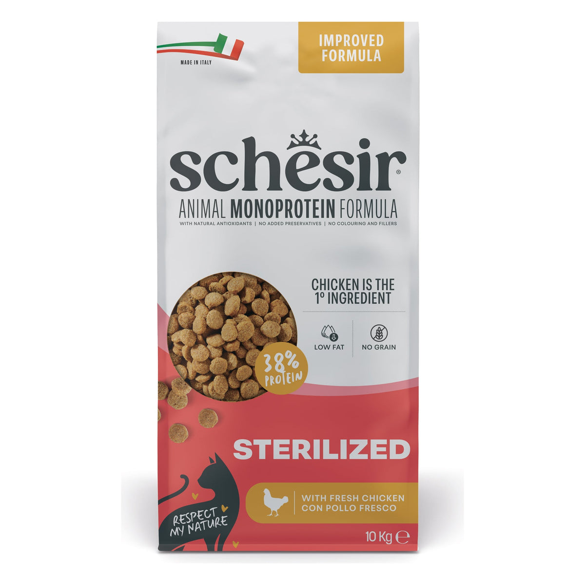 Schesir Gatto Animal Monoprotein Formula 10 kg Sterilized Pollo