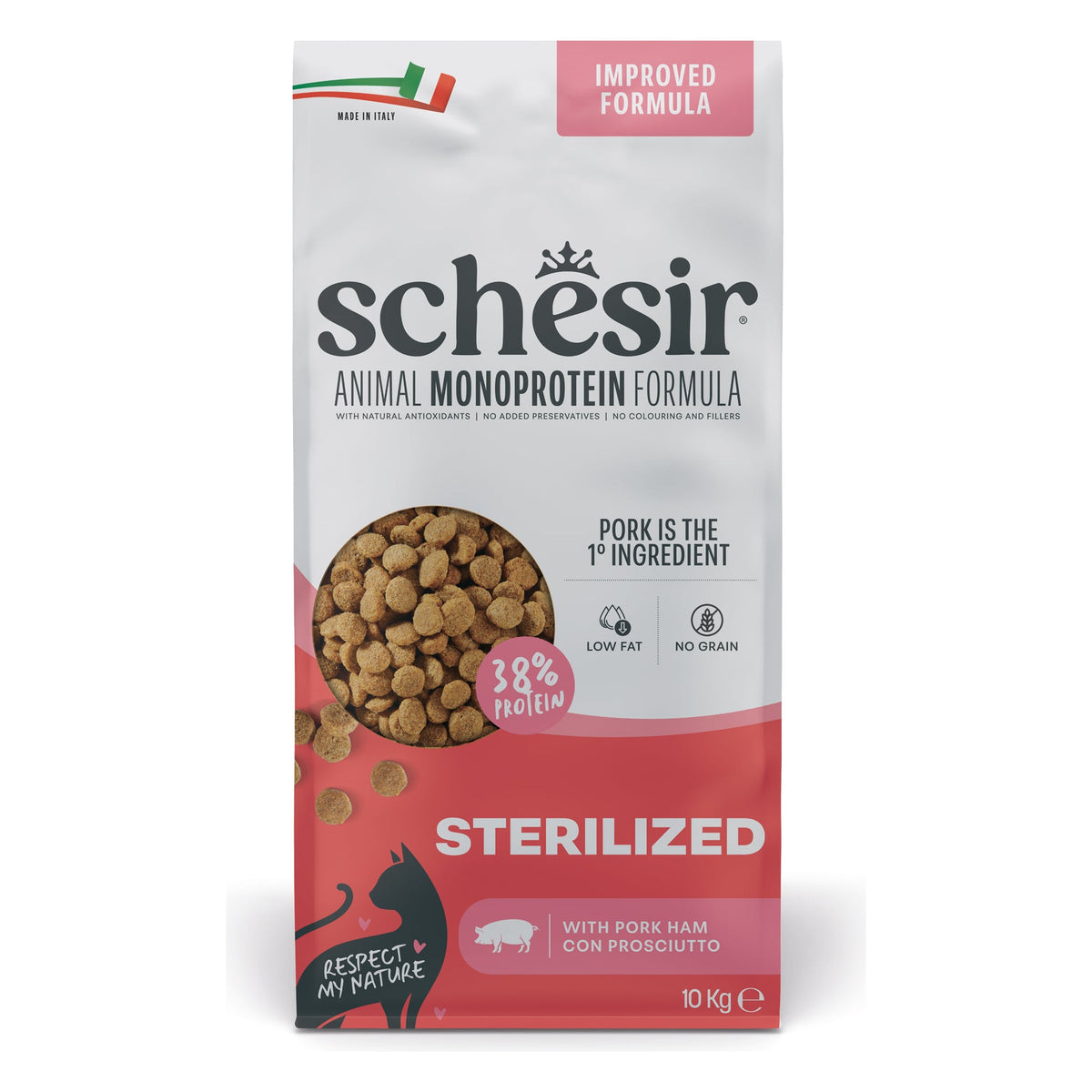 Schesir Gatto Animal Monoprotein Formula 10 kg Sterilized Prosciutto