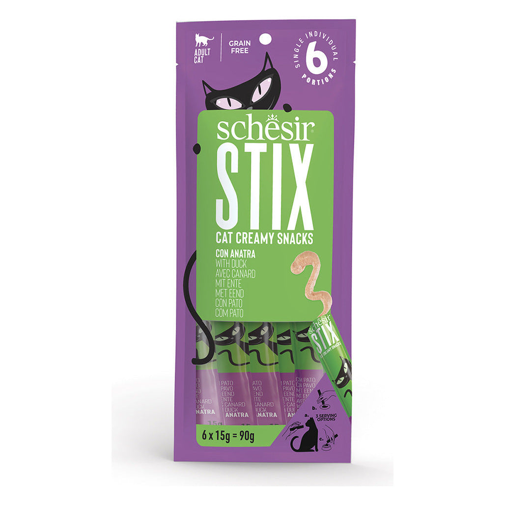 Schesir Gatto Stix Crema 6x15 g Anatra