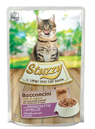 Stuzzy Gatto Bocconcini Busta 85 g Prosciutto e Vitello in gelatina