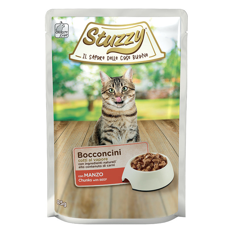Stuzzy Gatto Bocconcini Busta 85 g Manzo in salsa