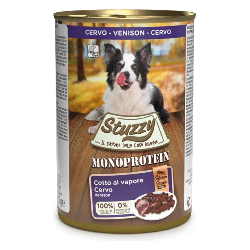Stuzzy Cane Monoprotein Paté Lattina 400 g Cervo