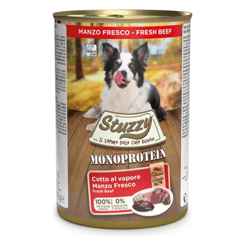 Stuzzy Cane Monoprotein Paté Lattina 400 g Manzo Fresco