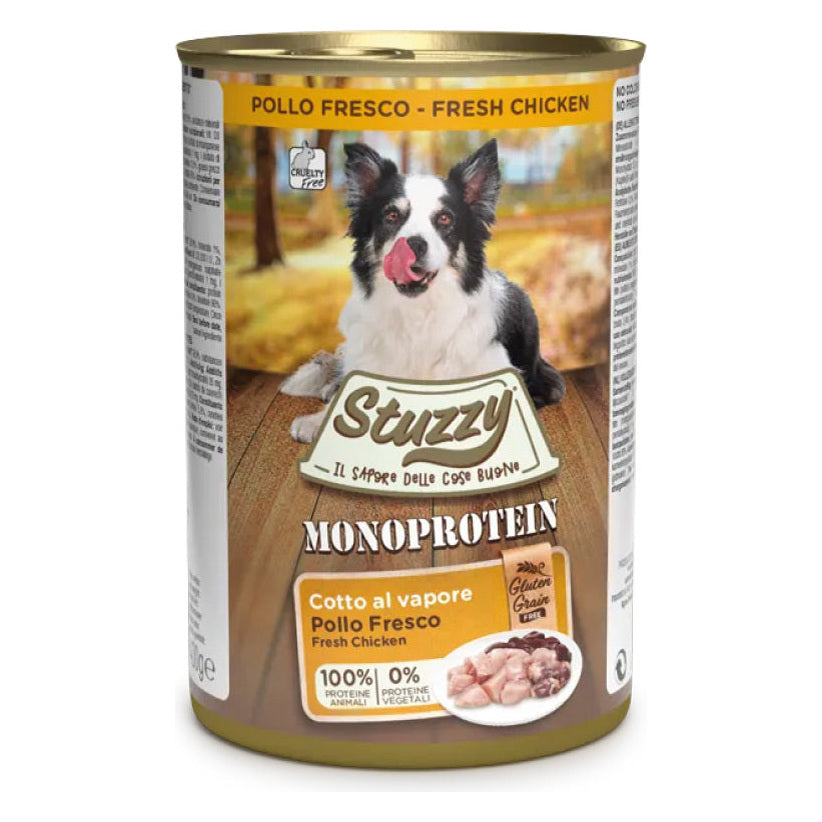Stuzzy Cane Monoprotein Paté Lattina 400 g Pollo Fresco