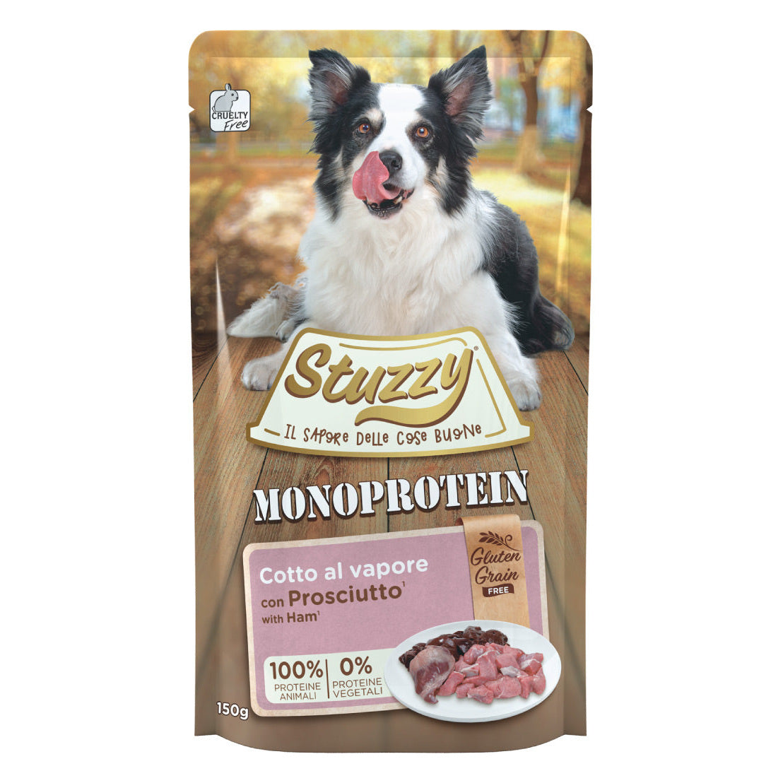 Stuzzy Cane Monoprotein Paté Busta 150 g Prosciutto