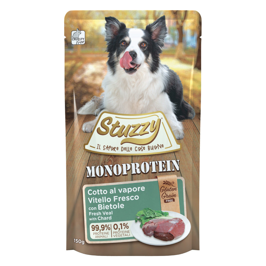 Stuzzy Cane Monoprotein Paté Busta 150 g Vitello Fresco con Bietole