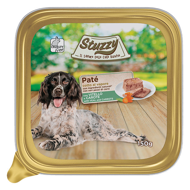 Stuzzy Cane in Vaschetta 150gr Vitello e Carote
