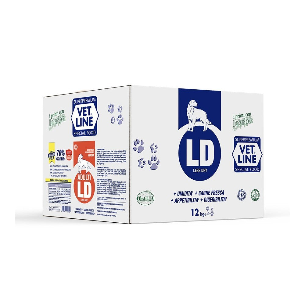 Crocchette per Cani Adulti Vet line Ld Grain Free Gusto Anatra 12 kg