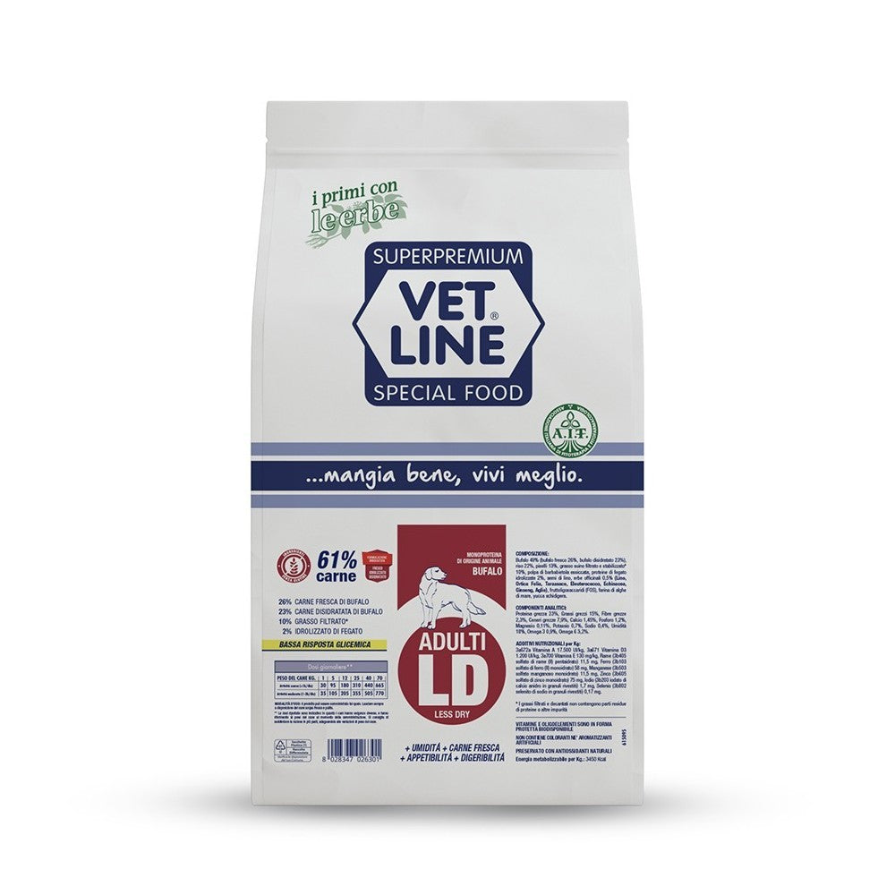 Crocchette per Cani Adulti Vet line Ld Gusto Bufalo 3 kg