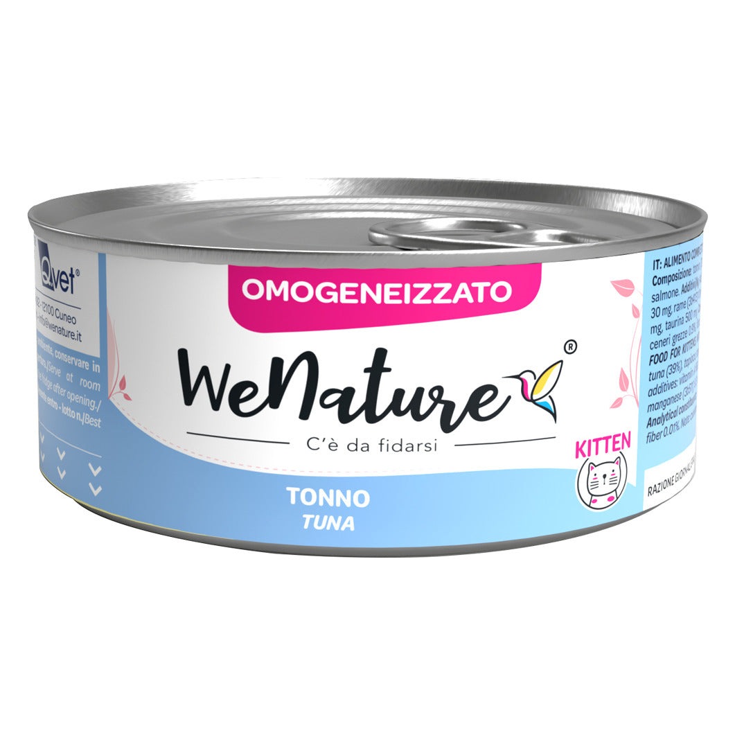 WeNature Omogeneizzato Kitten 70 g - Umido per Gattini in Lattina - Kitten Tonno