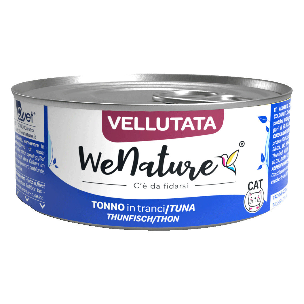 WeNature Vellutata Gatto 70 g - Umido in Lattina Adult e Sterilized - Adult Tonno