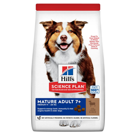 Hill's Science Plan - Hill's Science Plan Medium Mature Adult 7+ Alimento per Cani con Agnello e Riso 14 kg - Animalmania Store