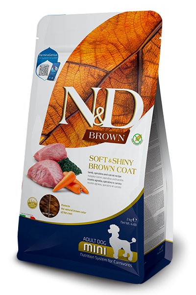 Farmina - N&D Brown Agnello Spirulina E Carote Adult Mini - Animalmania Store