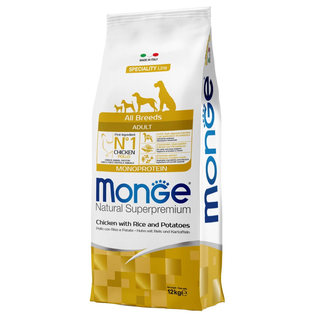 Monge - Monge Natural Superpremium Monoprotein Cane Adult Tacchino, Riso E Patate 12 Kg - Animalmania Store
