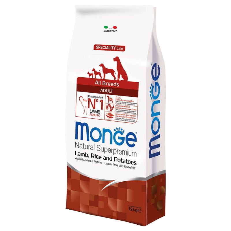 Monge - Monge Natural Superpremium Cane Adult Agnello, Riso & Patate - Animalmania Store