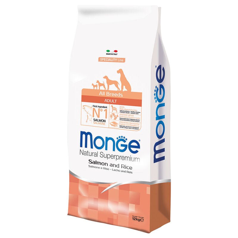 Monge - Monge Natural Superpremium Cane Adult Salmone & Riso - Animalmania Store