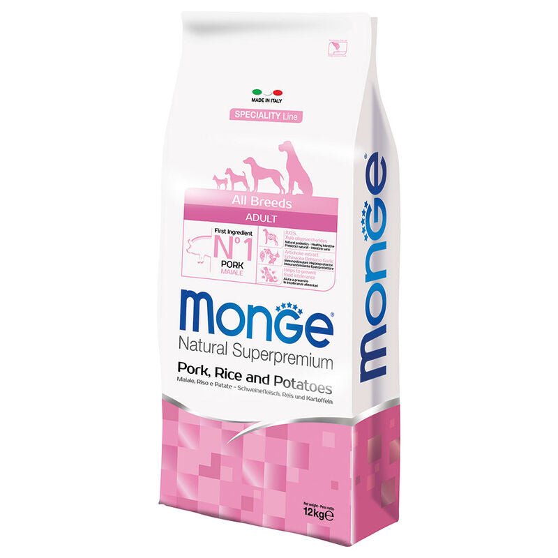 Monge - Monge Natural Superpremium Cane Adult Maiale, Riso & Patate - Animalmania Store