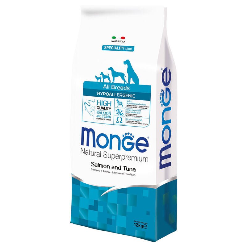Monge - Monge Natural Superpremium Hypoallergenic Cane Adult Salmone & Tonno - Animalmania Store