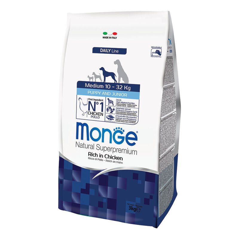 Monge - Monge Natural Superpremium Cane Puppy Medium Pollo - Animalmania Store