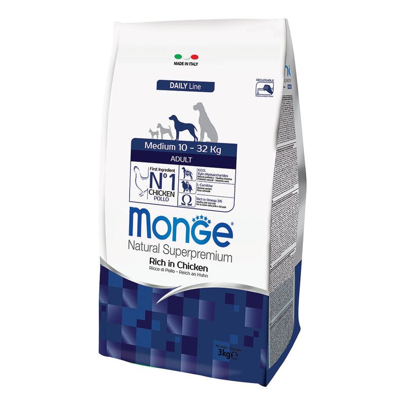 Monge - Monge Natural Superpremium Cane Adult Medium Pollo - Animalmania Store