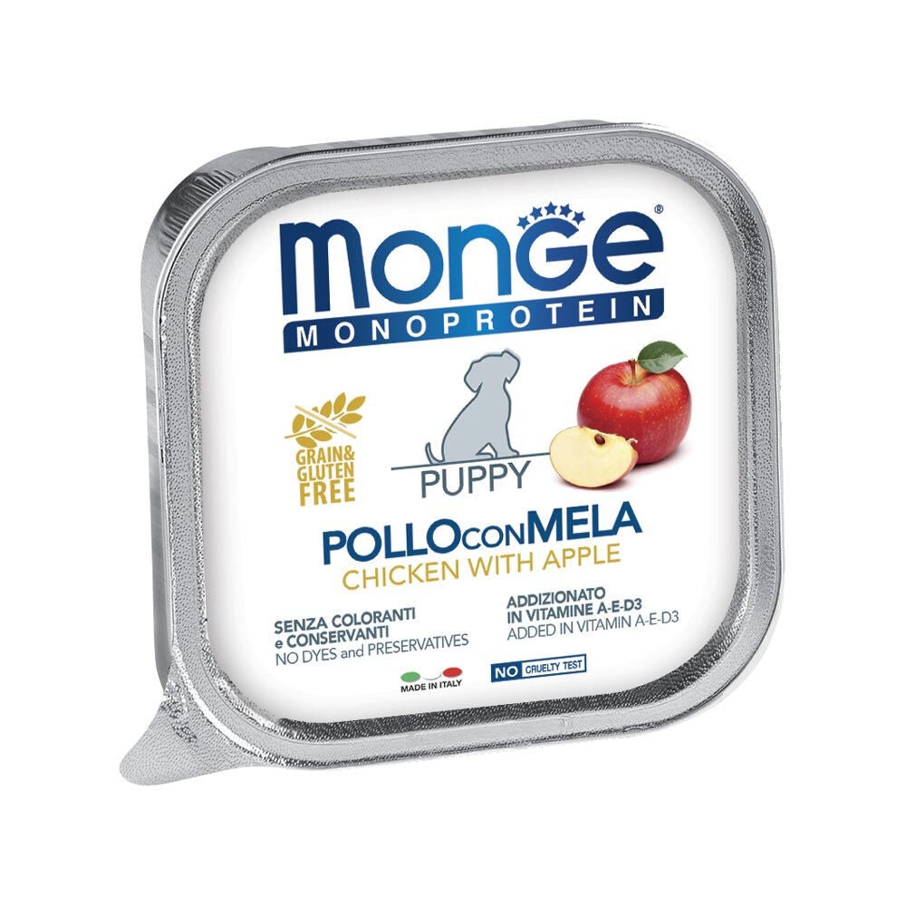 Monge - Monge Monoproteico Cane Puppy 150Gr Con Pollo E Mela - Animalmania Store