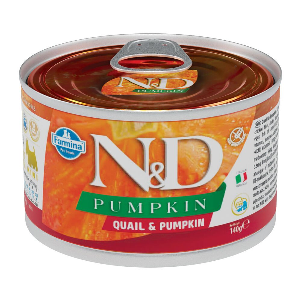 Farmina - N&D Dog Quaglia E Zucca Mini 140 Gr - Animalmania Store