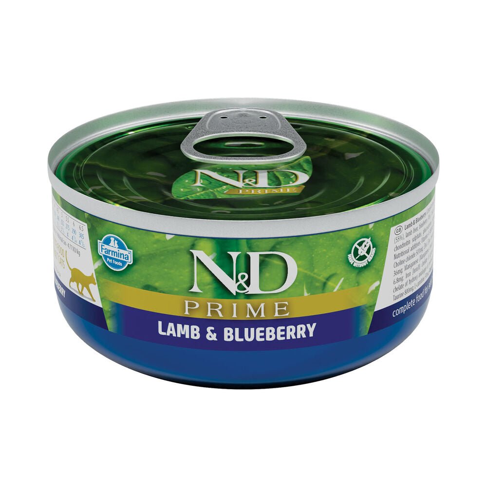 Farmina - N&D Cat Prime Lamb & Blueberry 70 Gr - Animalmania Store