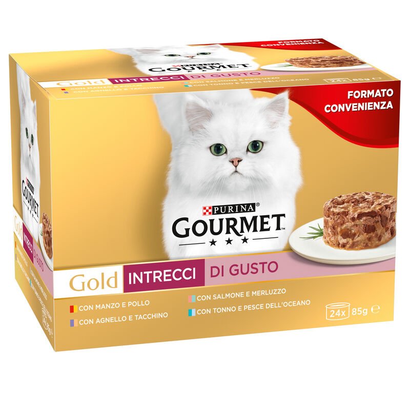Purina Pro Plan - Gourmet Gold Cat Adult Intrecci Di Gusto 24X85 Gr - Animalmania Store