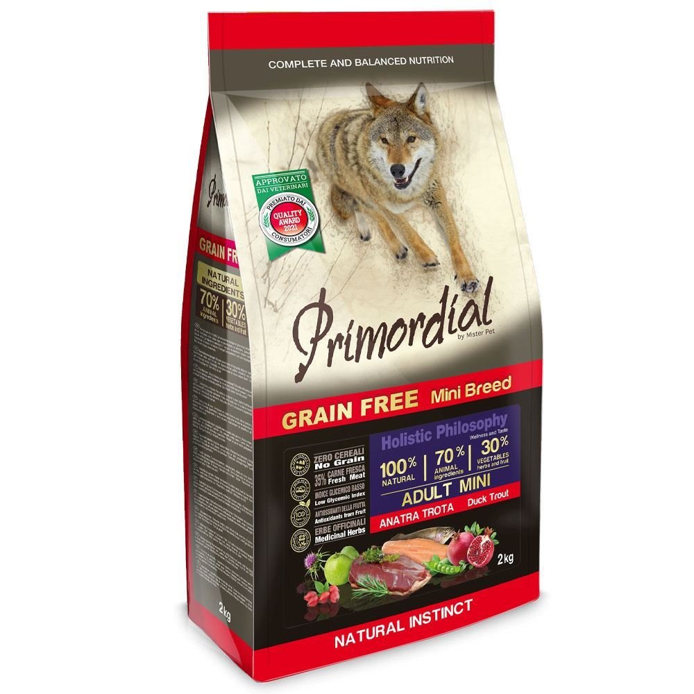 Primordial - Primordial Grain Free Cibo Per Cani Gusto Anatra E Trota 6Kg - Animalmania Store