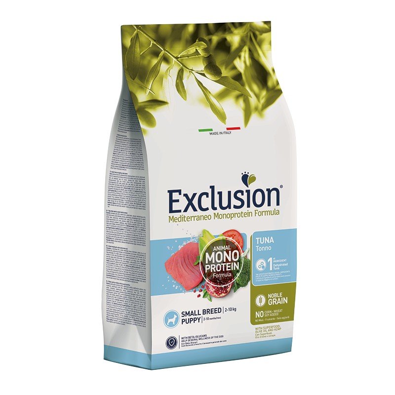 Exclusion - Exclusion Mediterraneo Cibo Per Cani Cuccioli Gusto Tonno 500Gr - Animalmania Store