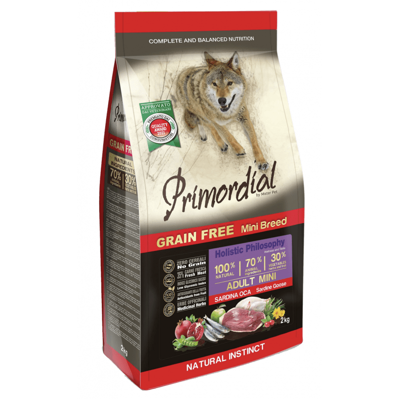 Primordial - Primordial Grain Free Cibo Per Cani Gusto Sardina E Oca 6Kg - Animalmania Store