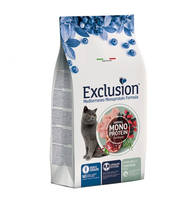 Exclusion - Exclusion Mediterraneo Cibo Per Gatti Sterilizzati Maturi Gusto Pollo 300Gr - Animalmania Store