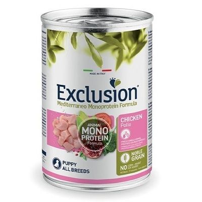 Exclusion - Exclusion Mediterraneo Cibo Per Cani Cuccioli Gusto Pollo 400 Gr - Animalmania Store