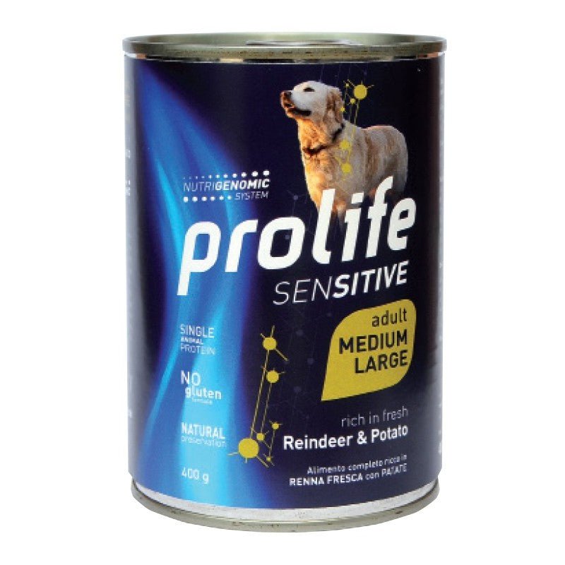 Prolife - Prolife Sensitive Adult Reindeer & Potato - Medium/Large per Cani - Animalmania Store