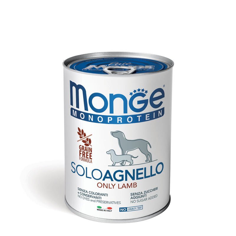 Monge - Monge Monoproteico Cane 400Gr 100% Solo Agnello - Animalmania Store
