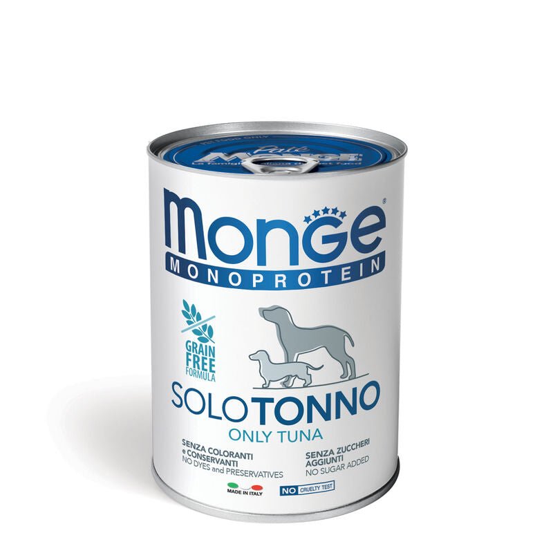 Monge - Monge Monoproteico Cane 400Gr 100% Solo Tonno - Animalmania Store