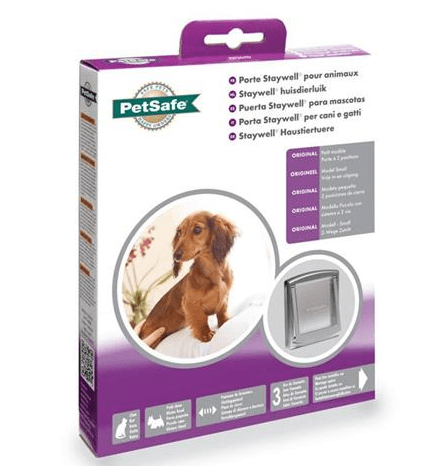 PetSafe - PetSafe Porta per Animali a 2 Direzioni 737 Piccola 17,8x15,2 cm Argento per Cani - Animalmania Store