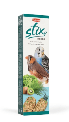 Padovan - STIX HERBS COCORITE ED ESOTICI Mangime complementare per cocorite ed uccellini esotici 80 g - Animalmania Store