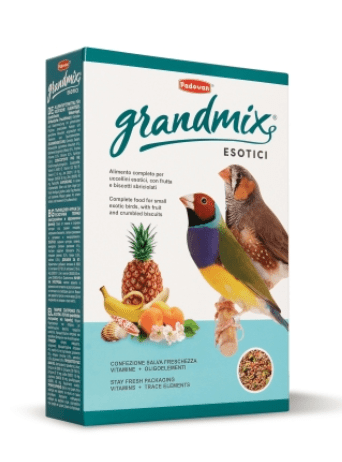 Padovan - Grand Mix Mangime completo per uccellini esotici (diamanti australiani, estrildidi africani)1kg - Animalmania Store