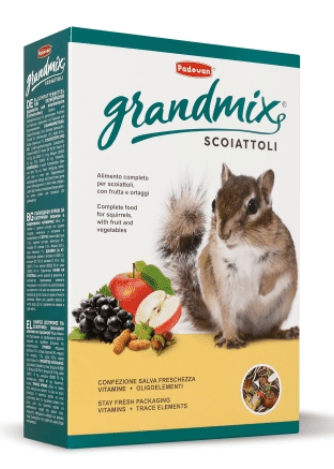 Padovan - GRANDMIX SCOIATTOLI Mangime completo per scoiattoli (scoiattoli giapponesi e americani) 750g - Animalmania Store