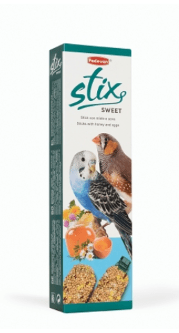 Padovan - STIX SWEET COCORITE ED ESOTICI Mangime complementare per cocorite ed uccellini esotici 80g - Animalmania Store