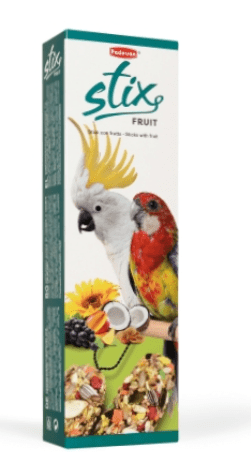 Padovan - STIX FRUIT PAPPAGALLI Mangime complementare per grandi parrocchetti e pappagalli 150g - Animalmania Store