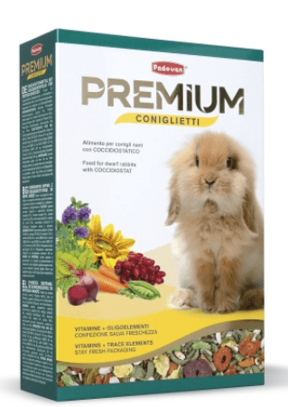 Padovan - PREMIUM CONIGLIETTI Mangime composto, con coccidiostatico, per conigli nani - Animalmania Store
