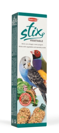 Padovan - STIX VEGETABLE COCORITE ED ESOTICI Mangime complementare per cocorite ed uccellini esotici 80 g - Animalmania Store