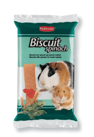 Padovan - BISCUIT SPINACH Mangime complementare per conigli nani, cavie, criceti e altri piccoli roditori - Animalmania Store