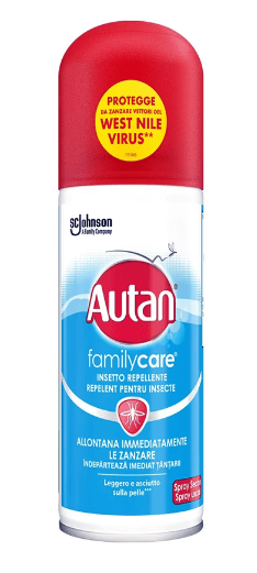 Autan - Autan Family Care Spray Secco Insetto Repellente e Antizanzare, 100ml - Animalmania Store